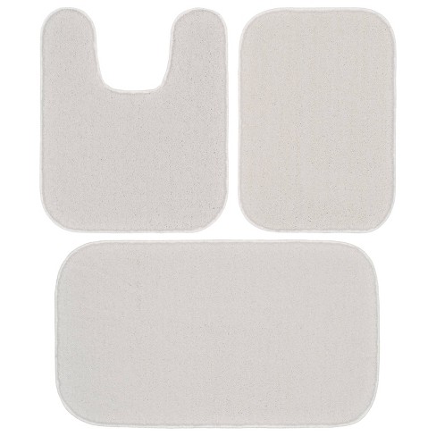 Garland Rug Gramercy 3pc Washable Bathroom Rug Set White: Non-Skid, Machine Made, Polypropylene, Low Pile - image 1 of 4