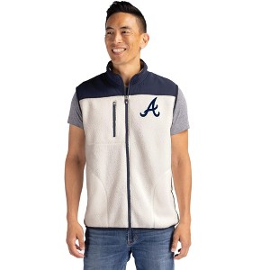 Atlanta Braves Cutter & Buck Cascade Eco Fleece Mens Vest - 1 of 1