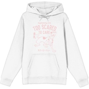 Scooby-Doo Too Scared To Care Adult Long Sleeve Hoodie - 1 of 2