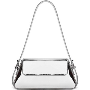 Generic Evening Shiny Hobo Purse Sparkly Silver Purse Satchel Metallic Tote Handbag Clutch Shoulder Bag - 1 of 4