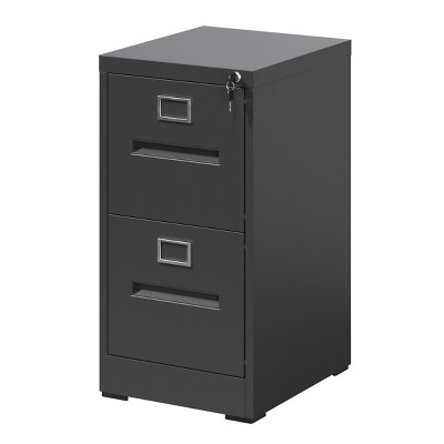 GlasFlength File Cabinets 3 Drawer File Cabinet Rolling Filing Cabinet Mobile File Cabinet for Home Office, Black, 15.16"*17.72"*28.5"