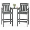 JUJABU Set of 2 Tall Adirondack Chairs with Connecting Tray, All-Weather Bar Height Patio Chairs for Balcony or Poolside - 2 of 4