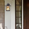 11.75" 1-Light Mona Mission Style Outdoor Wall Lantern Sconce Bronze - River of Goods: Stained Glass, ETL Listed, Weather-Resistant - 2 of 4