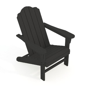 HDPE Adirondack Chair, Wood Texture Patio Furniture, Outdoor Lawn Chair for Garden Backyard Deck Poolside - 1 of 1