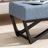 PAGED 47 Inch Ottoman Bench Modern Fabric Bench with Button Tufted Cushion and Irregular Legs for Living Room, Bedroom, Entryway - 4 of 4