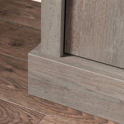 Mystic Oak TV Stand with Adjustable Shelves and Cabinet