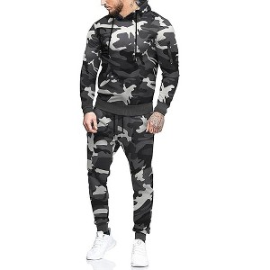 COOFANDY Men's Tracksuit 2 Piece Hooded Athletic Sweatsuits Casual Running Jogging Sport Suit Sets - 1 of 4