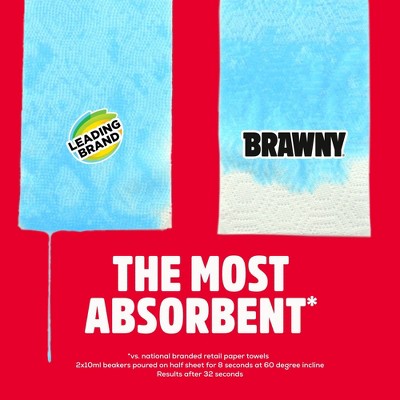 Brawny Tear-A-Square Paper Towels - 10 Triple Rolls - 3-Ply - 114 Sheets