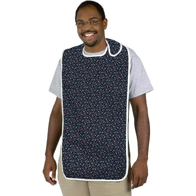 Duro-Med Mealtime Protector, Fancy Print Navy