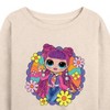 Women's - LOL Surprise! - Skater Chick w/ Flowers Lightweight French Terry Wide Neck Long Sleeve Shirt - 2 of 4