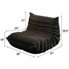 SYFERLORY Soft Beanbag Chair - Memory Foam Floor Sofa for Living Room, Bedroom or Office - Single Seat Lounger with Removable Cover - 2 of 4