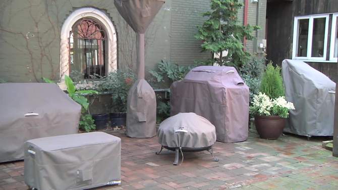 Ravenna Full Coverage Fire Pit Cover - Dark Taupe - Classic Accessories, 2 of 8, play video