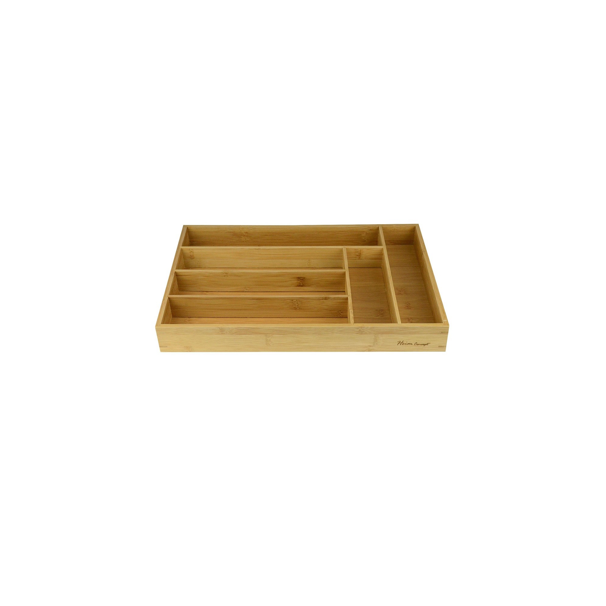 Heim Concept Organic Bamboo 6-Slot Organizer, Utensils Utility Storage