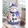 Blue Rose Polish Pottery 6400 Vena Snowman Luminary Set - 4 of 4