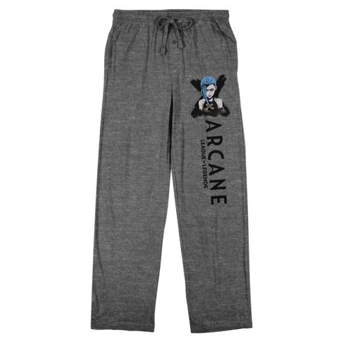 arcane-title-logo-men-s-heather-gray-sleep-pants-xxl-target