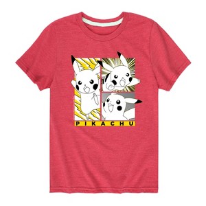 Boys' - Pokémon - Pikachu Manga Art Short Sleeve Graphic T-Shirt - 1 of 4