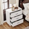 Famapy Large - Capacity 3 - Drawer Nightstand Vintage Wood Bedside Table Side Cabinet - 2 of 4