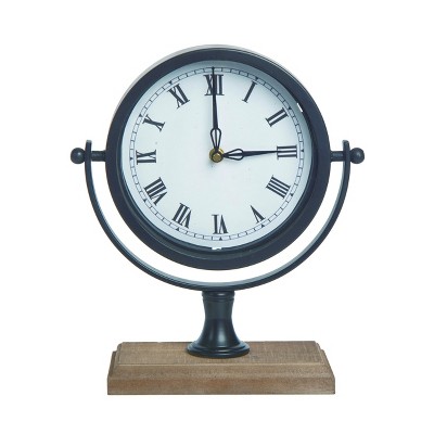 VIP Metal 12.01 in. White Weathered Floating Frame Clock