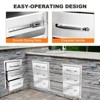 Outdoor Kitchen Drawers,14" W x 20.5" H x 23"D Stainless Steel Flush Mount BBQ Drawers with Chrome, Built-In Drawer Flush Mount for Outdoor,3-Layer - 4 of 4