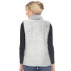 Women's Zip up High Pile Fleece Vest -White Mark - 3 of 4