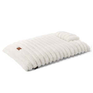 TOWN & COUNTRY LUXE CuddleTown Ribbed Bubble Stripe Pillow Crate Mat Pet Bed - 1 of 4
