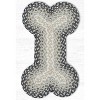 Earth Rugs Gray, Sand & Ivory Medium Dog Bone Braided Pet Tread – Handcrafted Jute, 13" x 22" - 2 of 3