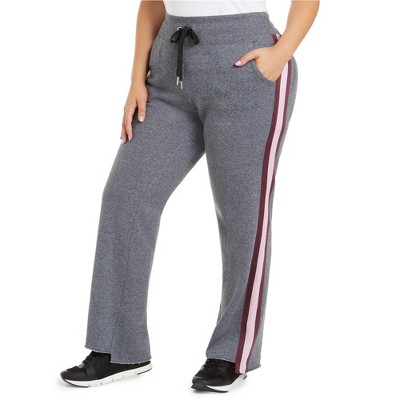 Calvin Klein Womens Side Stripe Athletic Track Pants