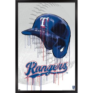 Trends International MLB Texas Rangers - Drip Helmet 22 Framed Wall Poster Prints - 1 of 4
