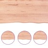 vidaXL Wall Shelf Light Brown 39.4 in.x23.6 in.x0.8 in. Treated Solid Wood Oak - 4 of 4