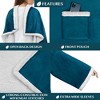 PAVILIA Wearable Blanket with Sleeves for Women Men Adults, Warm Soft Plush Snuggle Pocket Sleeved TV Throw - 3 of 4