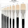 Creative Mark Pro-Stroke Powercryl Acrylic Paint Brushes - Flats Value Set of 5, Synthetic Paint Brushes for Artists, Seamless Nickel-Plated Ferrules, - 3 of 4