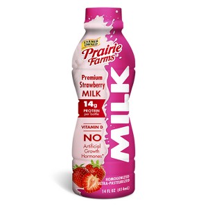 Prairie Farms Premium Strawberry Whole Milk UHT - 14 fl oz - 1 of 4