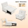 Karl Home |Teddy Fleece Armless Sleeper Chair Sofa Bed Space-Saving Pull-Out Chair Bed For Small Spaces - 4 of 4