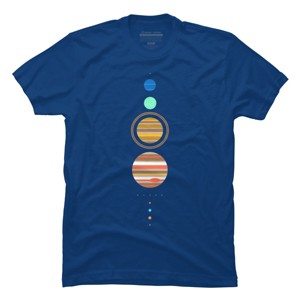 Men's Design By Humans Minimal Solar System By kellabell9 T-Shirt - 1 of 3