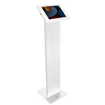 Mount-It! Tablet Kiosk Stand | Floor Standing Anti-Theft Tablet Stand Compatible with iPad (Gen 10, 9, 8, 7) & iPad Air & iPad Pro (11") | White