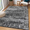 Vintage Abstract Area Rugs for Living Room Bedroom Washable Low Pile Non Slip Carpet Indoor Ultra Soft Retro Printed Distressed Rug - 3 of 4