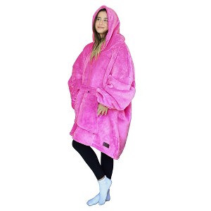 Women’s Leisure Studio Blanket Hoodie Woman Flannel Oversized Sweatshirt, Soft Fleece Loungewear Blanket Hoodie Wearable, Gift Woman - Tirrinia - 1 of 4