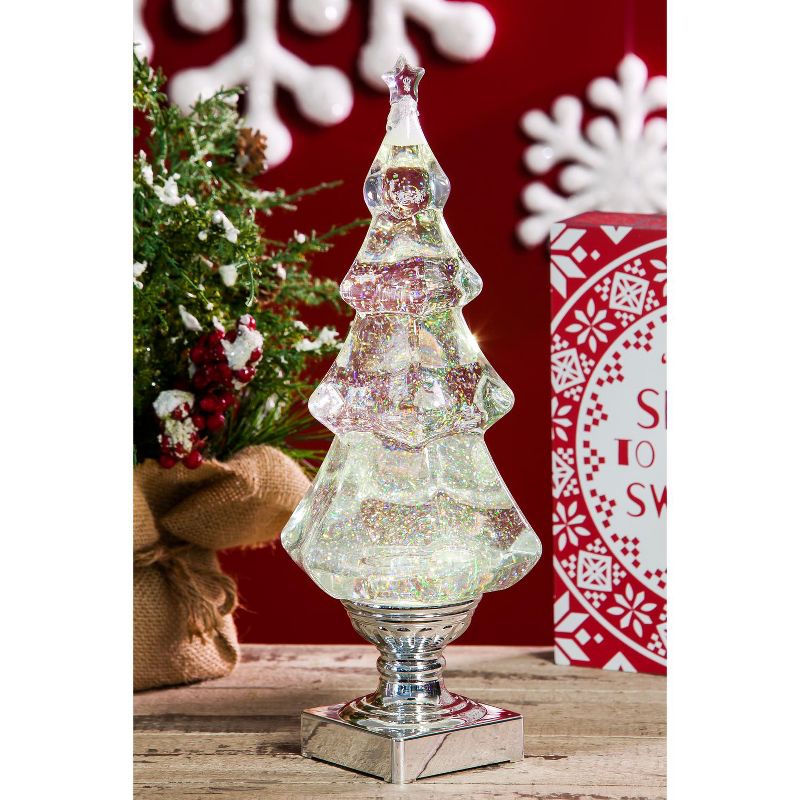 Evergreen Beautiful Christmas LED Liquid Motion Glitter Christmas Tree Table Top Decor - 5 x 5 x 14 Inches Indoor/Outdoor Decoration, 3 of 5