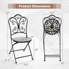 Costway Set of 2/4 Mosaic Chairs for Patio with Decorative Backrest Heavy-Duty Frame - image 3 of 4