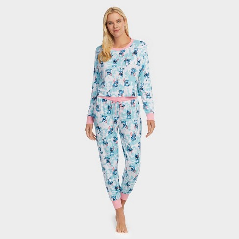 Disney Stitch Long Sleeve Pullover And Jogger Pajama Set multi S