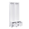 Freestanding Hall Tree Set of 2,3-IN-1 Entryway Coat Rack With Bench And Storage Drawers,Hall Tree For Hallway,Living Room-Cuddlewood - 3 of 4