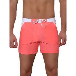 Lars Amadeus Men's Summer Surfing Contrast Color Drawstring Waist Beach Board Shorts - 1 of 4