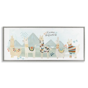 Stupell Industries Llama Squad Whimsical Patterns, 24" x 10" - 1 of 4