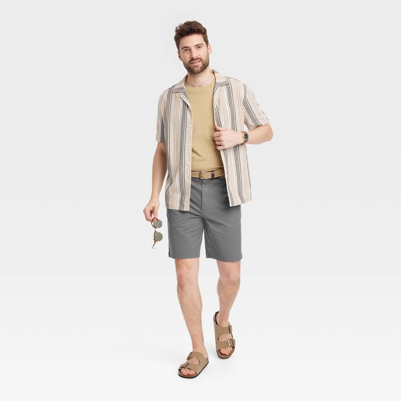 Men's Every Wear 9" Flat Front Chino Shorts - Goodfellow & Co™ Thundering Gray, 4 of 5