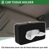Unique Bargains Universal Car Tissue Holder Car Backseat Extra Large Tissue Organization Faux Leather Black - 2 of 4