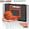 AND1 Over the Door Mini Basketball Hoop: 18x12 Shatterproof Backboard, 1 Mini Basketball - Ultimate Indoor Accessory - 2 of 4