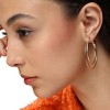 Women's Minimal Hoop Earrings - Champayne Gold - 4 of 4