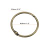 Unique Bargains Carbon Steel Loose Leaf Binder Snap Shower Curtain Rings 15 Pcs - 2 of 4