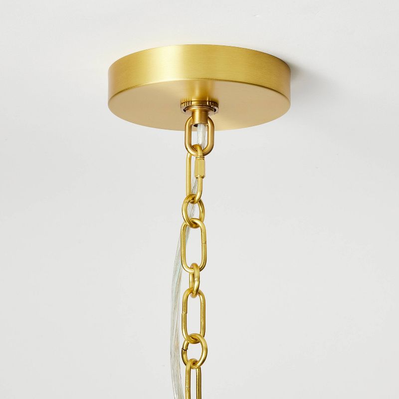 Reeded Glass Pendant Brass - Threshold&#8482; designed with Studio McGee, 5 of 6
