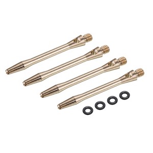 Unique Bargains 2BA Thread Aluminum Dart Shafts with Rubber Rings for Steel Tip 4 Pcs - 1 of 4